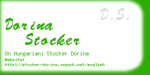 dorina stocker business card